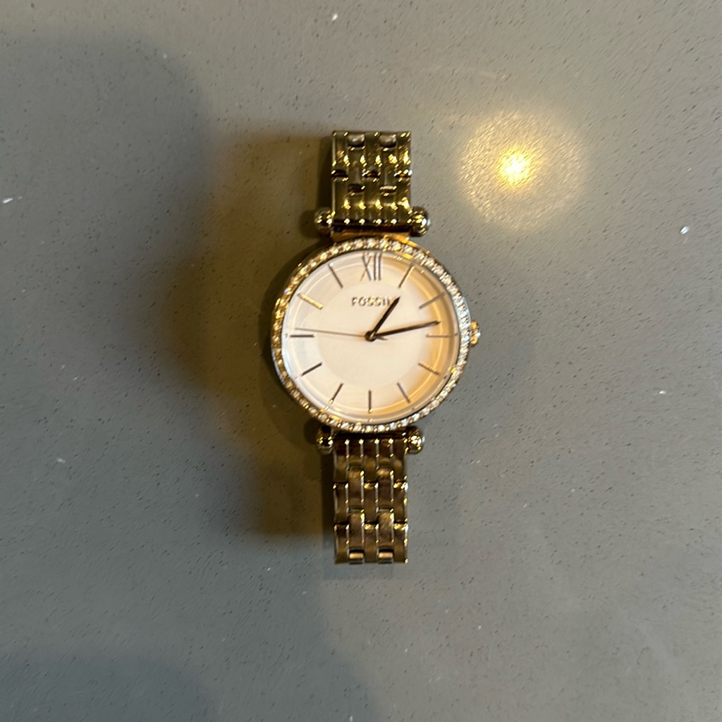 Gold Fossil Watch